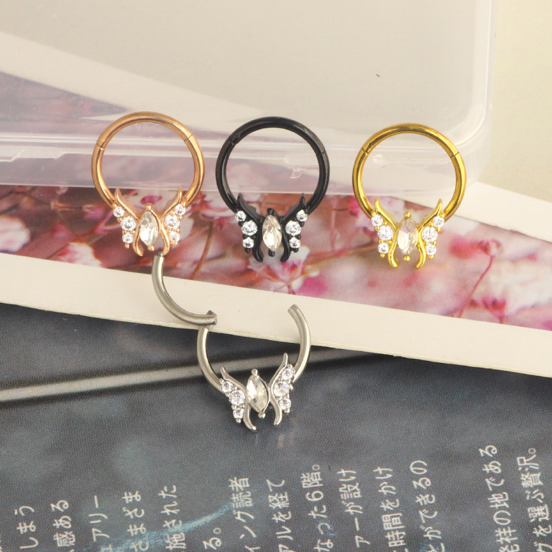 Pointed titanium steel lip stud product view