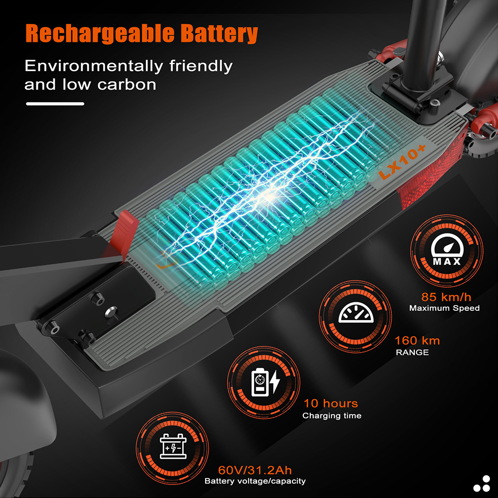 Kugoo Lx11 + 160Km Long Distance Portable Commuter Scooter 1500W Powerful Motor 85 0m
