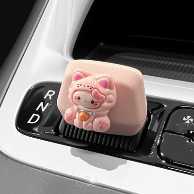 Car interior film | Cover Car Interior Decoration - star-wish-pink-peach-bell-cat-handlebar-cover