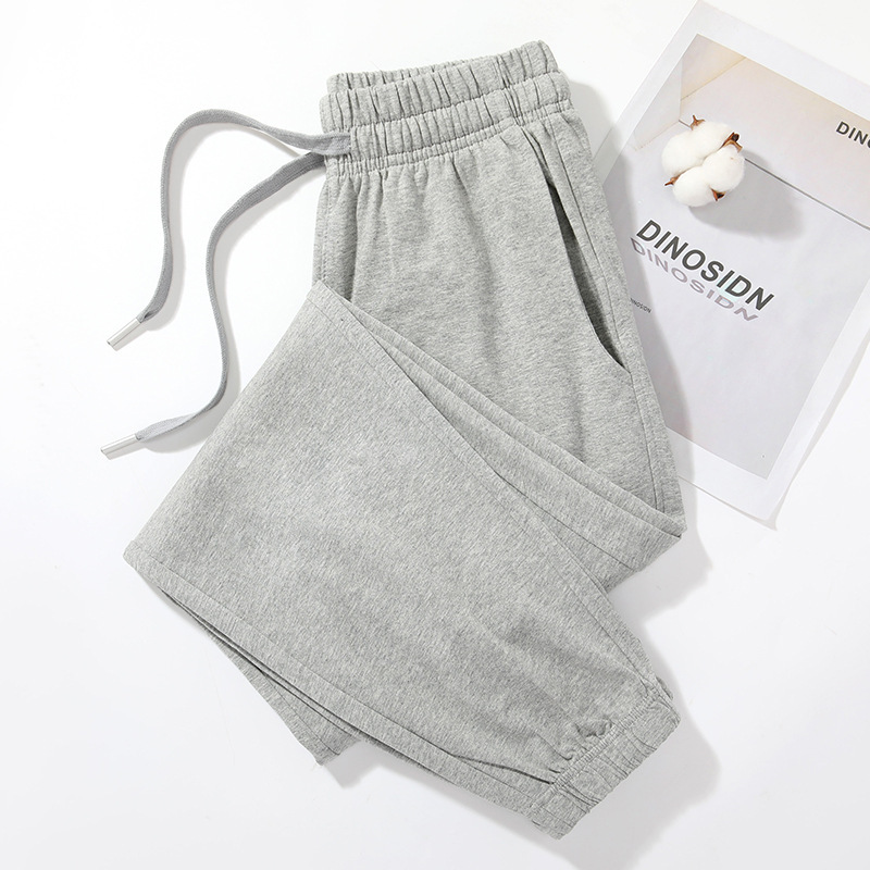 Pure Cotton Jogger Sweatpants for Women, Petite Size, Loose Fit, Sports Casual Pants, Harem Pants, High Waist, Leg-Lengthening, Summer Pure Cotton Jogger Sweatpants for Women, Petite Size, Loose Fit, Sports Casual Pants, Harem Pants, High Waist, Leg-Lengthening, Summer