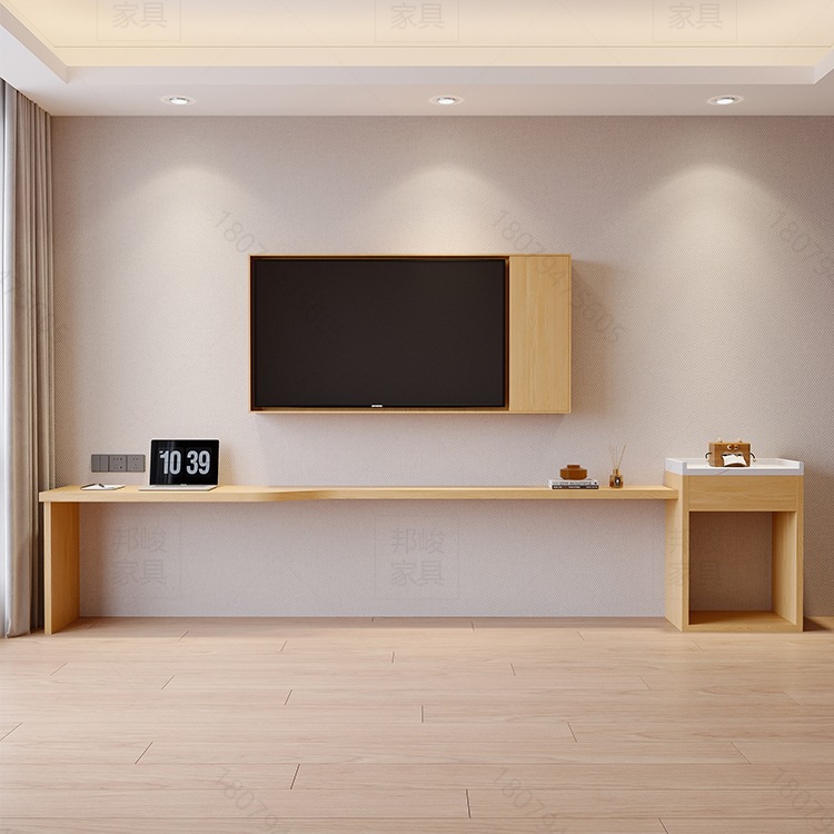 Hotel Cabinet Suspended Storage Rack B&B Guest Room Computer Long Table One-Line Partition Tv Frame All-Season Furniture Customization