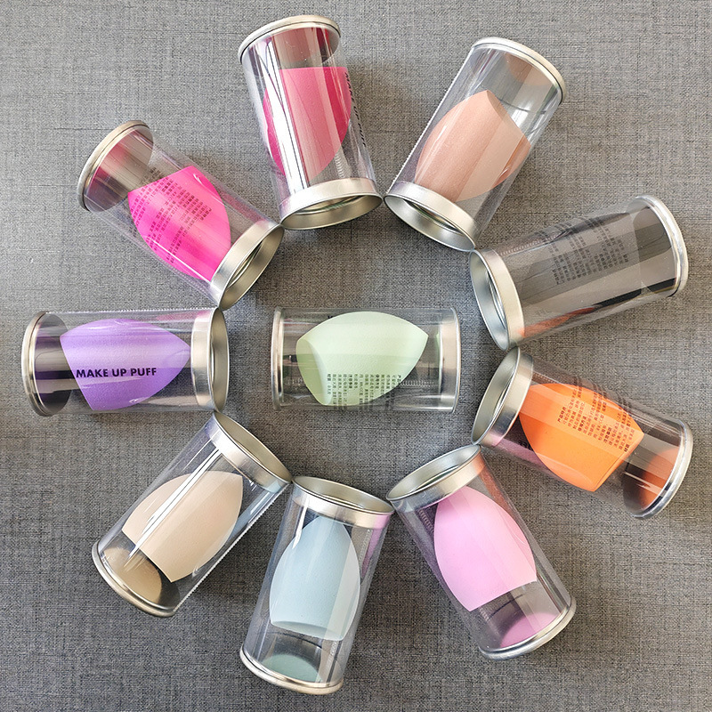 Super suave polvo de huevo de maquillaje de gota de agua calabaza inclinada esponja huevo seco y húmedo de doble propósito color no fácil de comer herramientas de maquillaje de polvo