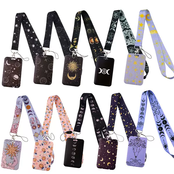 Sun and Moon Goddess Mobile Phone Lanyard Card Holder Accessories Bus Card Student Card Work Id Card Holder Campus Card
