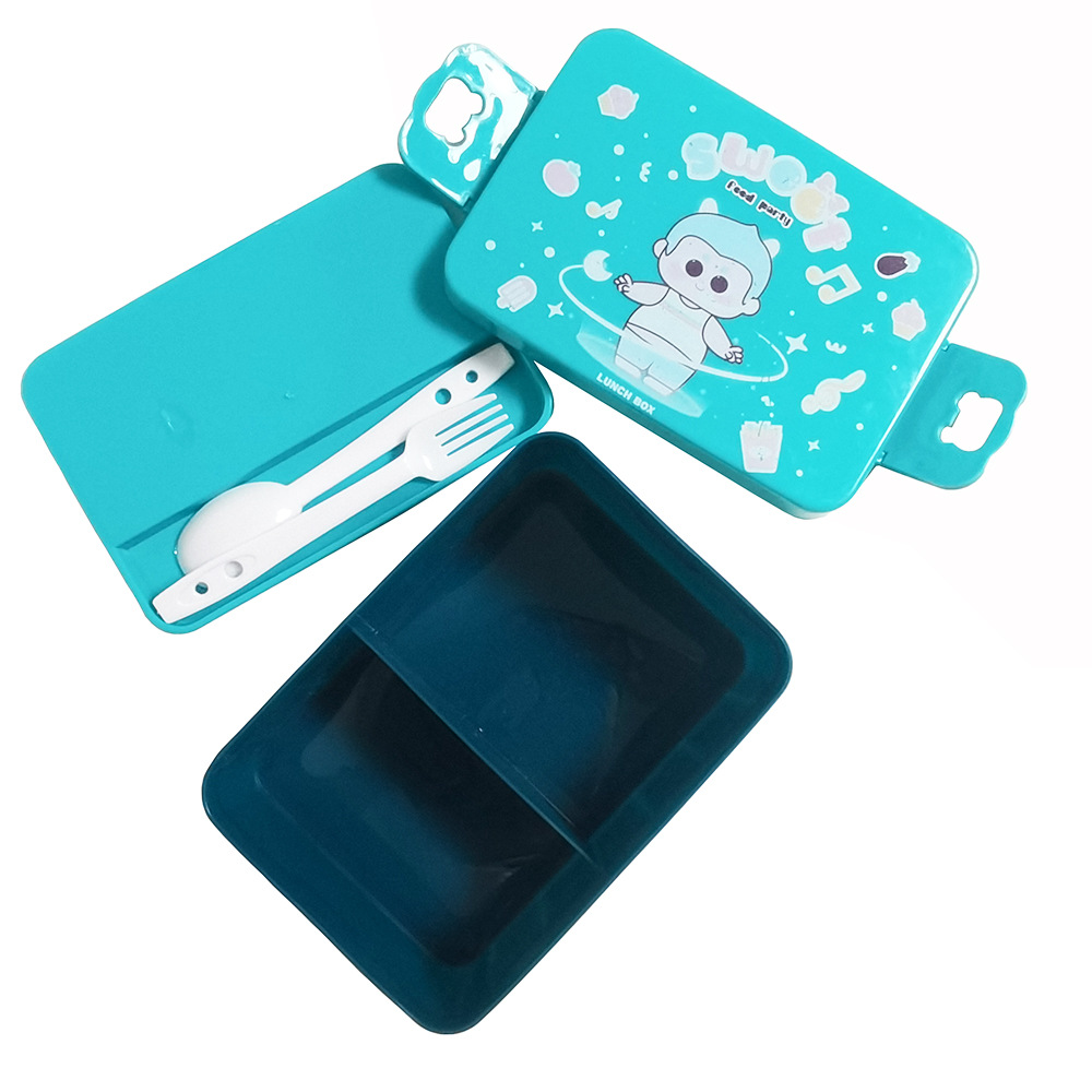 长方形小熊饭盒套装
