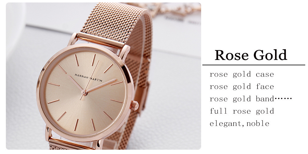 Japanese movement woven mesh belt waterproof quartz 36mm simple large three needle dw women's watch_voghion.com