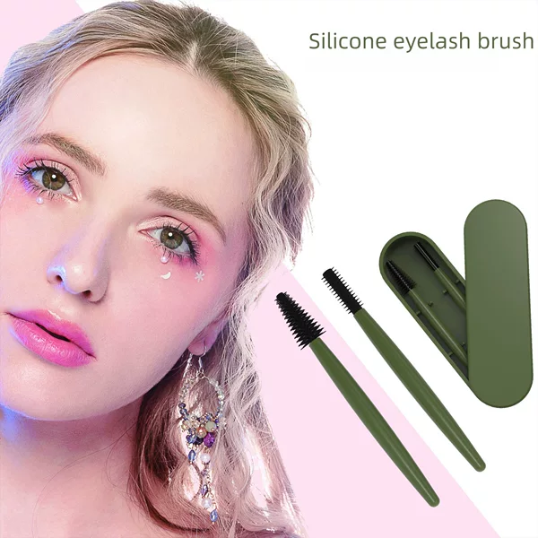 Silicone Eyelash Brush Eyebrow Brush Set Portable Reusable Makeup Brush Eyelash Styling Eye Area
