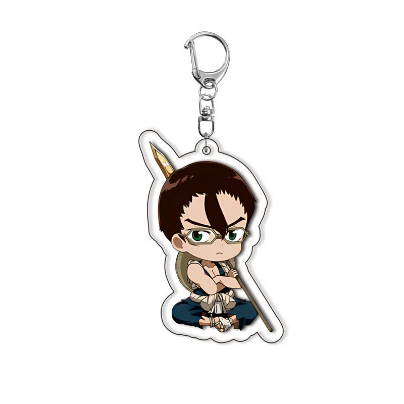 Acrylic double-sided keychain, amber pendant