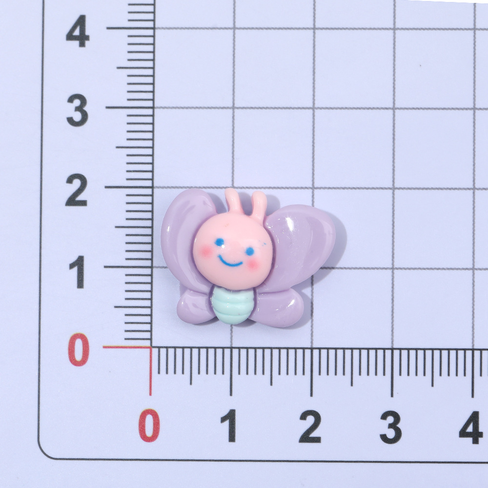 Macaron color pastoral abeja mariposa resina accesorios DIY crema pegamento accesorios para el cabello teléfono móvil Shell accesorios hechos a mano al por mayor