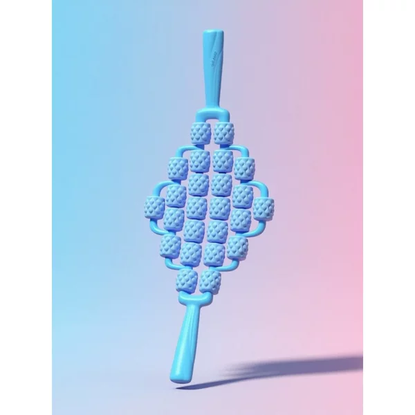 Household Multi-Wheel Handheld Massage Roller Pineapple Bead Leg Massager Handheld Full-Body Meridian Relaxation Stick Cross-Border