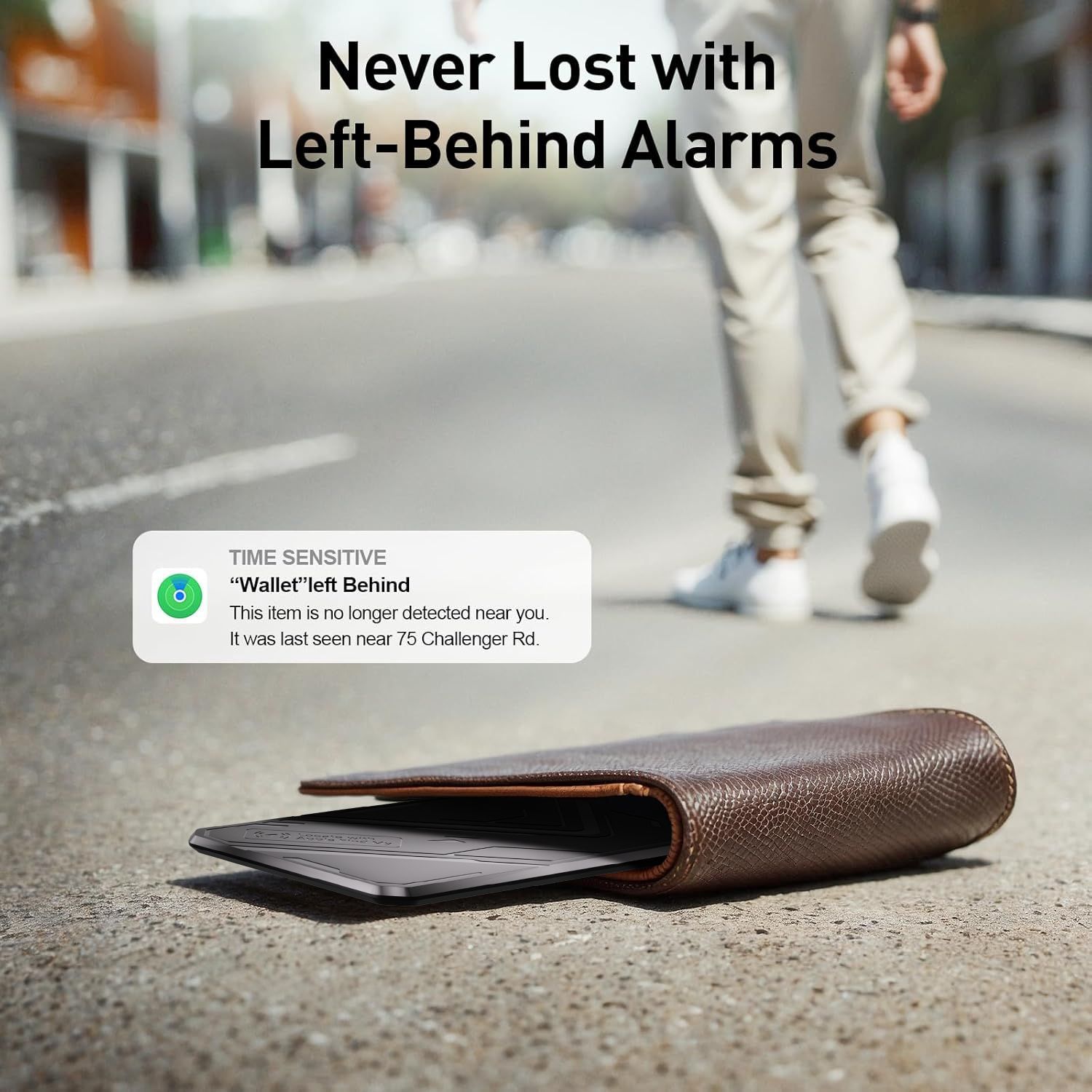 Dispositivo anti-smarrimento transfrontaliero per carte, localizzatore con ricarica wireless, alternativa ad Airtag per il tracciamento e la localizzazione di anziani,_voghion.com