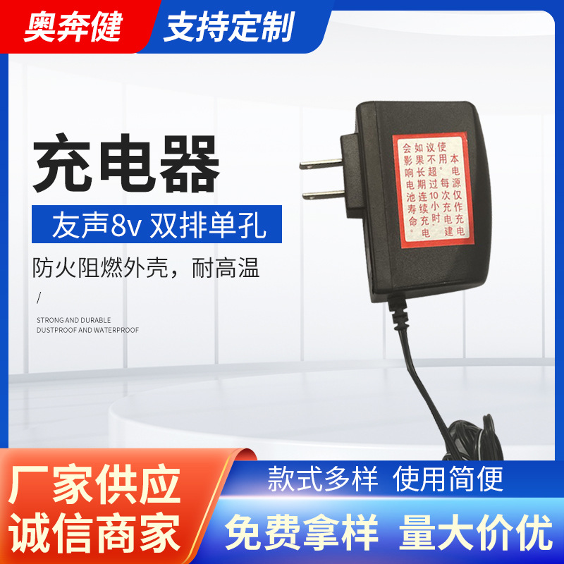 厂家现货供应 奥奔健充电器 电子秤充电器 友声双孔单槽充电器