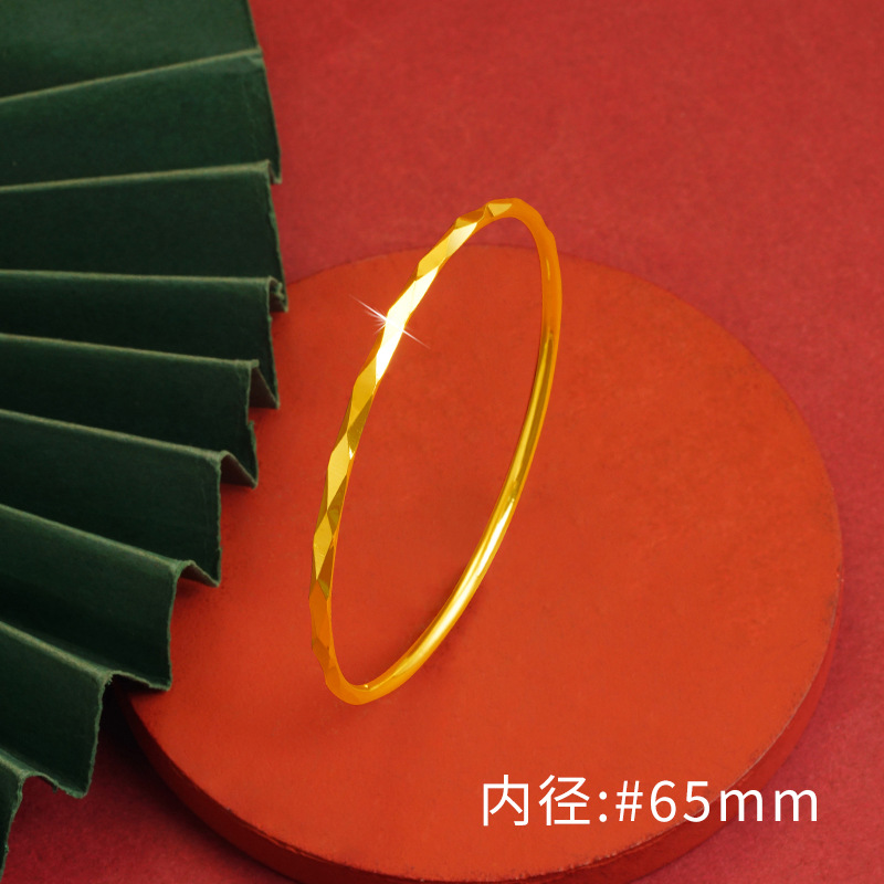 Nueva pulsera brillante en forma de diamante en bruto y deslumbrante pulsera de aleación de cobre para mujer superficie de corte geométrico multi-tamaño opcional suministro directo de fábrica