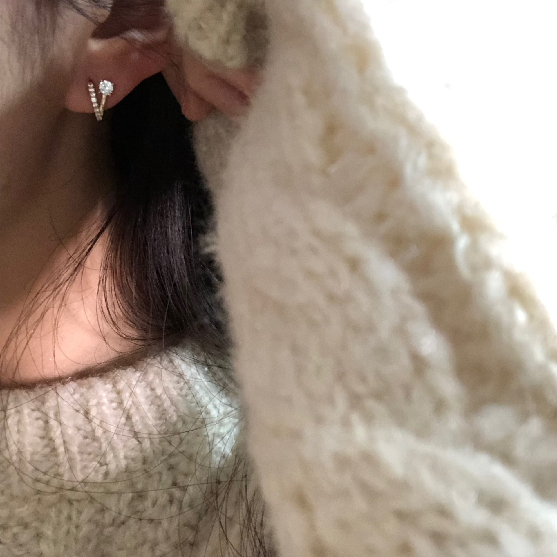 1 Pair Quantity Daily Occasion 925 Sterling Silver Material Geometric Pattern 925 Sterling Silver Zircon Geometric Ear Studs 925 Sterling Silver Rings