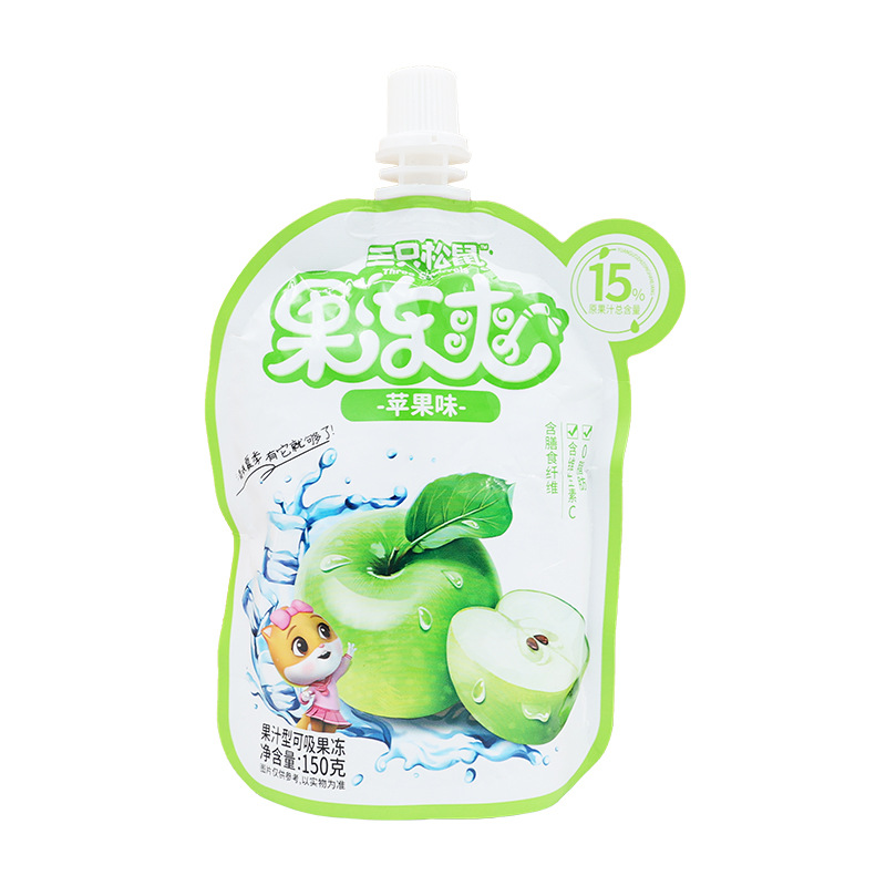三只松鼠果冻爽150g青苹果味吸吸夏天孩子解馋小吃零食包邮