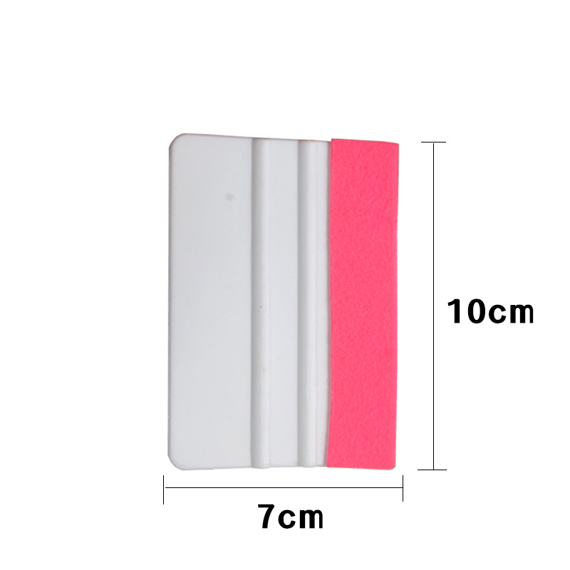 핑크 와이드 벨벳 + 화이트 사각 스크레이퍼 7* 10cm