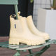 Rain boots new ladies rain boots short tube waterproof rubber shoes Chelsea Martin fashion water shoes non-slip beautiful water boots