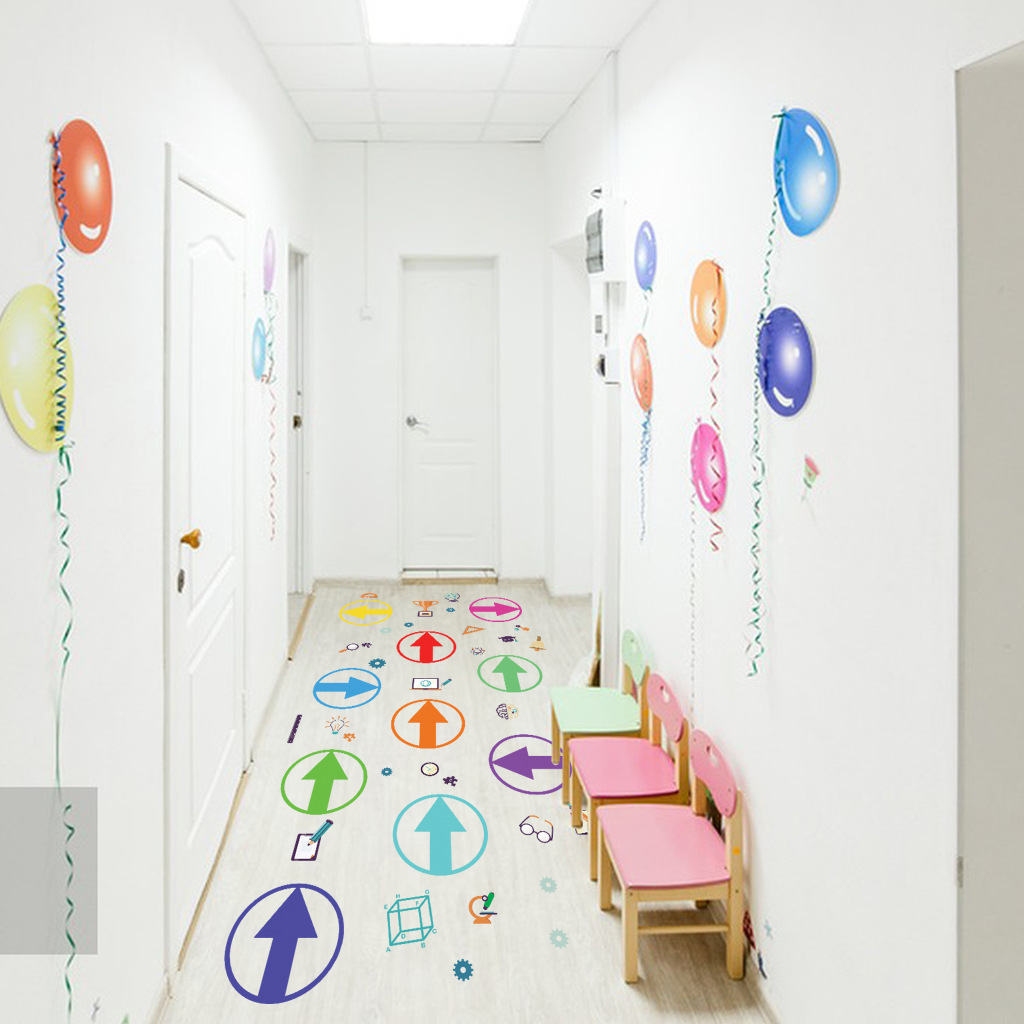 JS-N1142卡通箭头游戏跳房子地贴