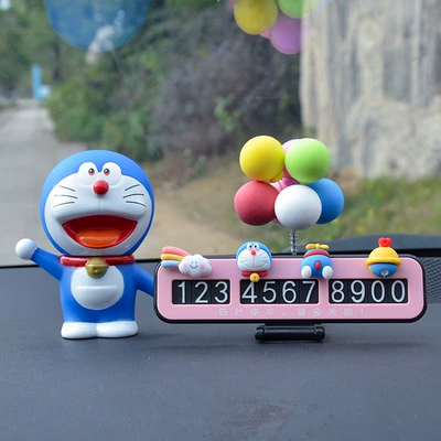 car decoration temporary parking sign: Nömrəli dayanma kartı - pink-folding-card-smiling-cloud-dora-colorful-ball-standing-dora