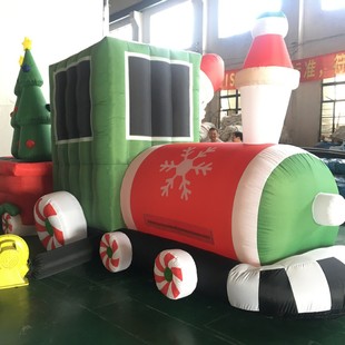 Inflatable Cartoon Inflatable Model Customized Christmas Train Santa Claus Christmas Tree Customized Size Color Shopping Mall Display