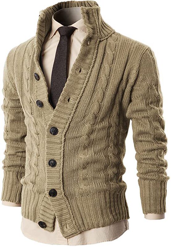 Billion Like Men's Half-Collar cardigan Sweater Men's Autumn and Winter Casual Korean Style Zipper Knitwear Jacket cardigan