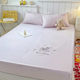 2025新款全棉纯棉水洗棉单品床笠单件床笠a类软席学生宿舍空调