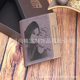 DIY图片短款男女通用钱包 韩版小清新两折简约多卡位卡包