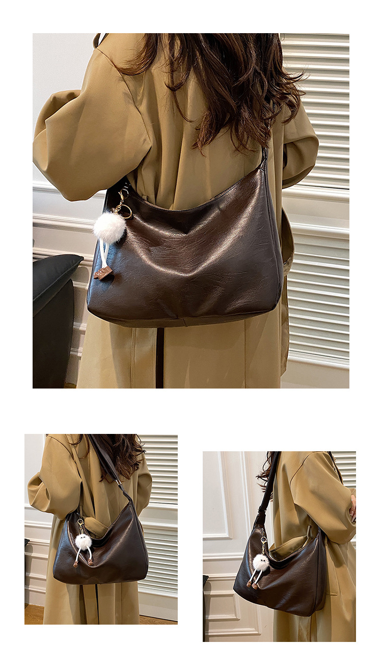 Simple and large-capacity bag for women, 2024 new style, fashionable and versatile casual single-shoulder bag, student commuting crossbody tote bag undefined