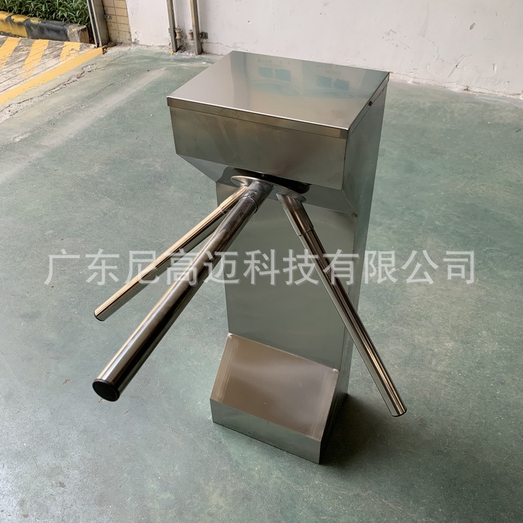 粮油店单向旋转出口辊闸 药店只进不出立式旋转三杆转闸 超市闸门