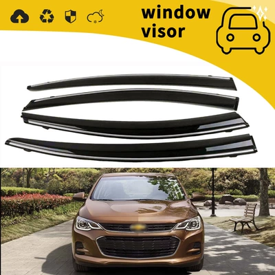 Rain shield: Cruze Cruze covoz car - 16-19-covozwith-plastic-bright-strip-hook-adhesive-4