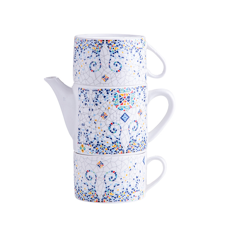 Té DE LA TARDE taza pequeña mano fresca regalo hogar taza de agua de estilo europeo de cerámica flor tetera traje con filtro de té compartimiento