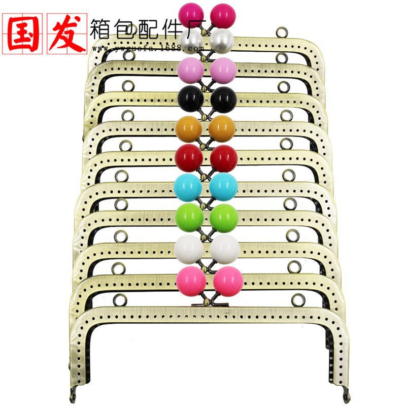 Inventario: 18CM cuadrado brillante cabeza de caramelo brillante oro 20MM cabeza de perlas [bronce] 24 colores opcionales