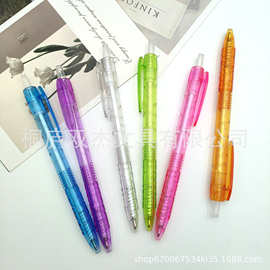 定制环保笔RPET圆珠笔按动塑料广告笔透明圆珠笔套装笔