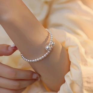 French Retro Pearl Open Bracelet for Women, Niche, Simple, Light Luxury, Fashionable and High-End Hand Jewelry, Cross-Border Best-Selling Jewelry