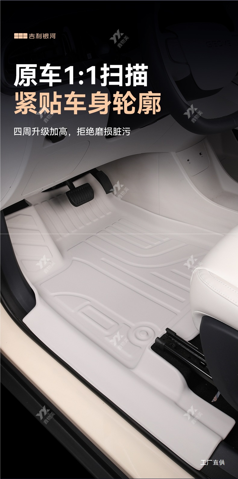 Suitable for Geely Star Wish Dream Edition/Free Edition/Explore+ Edition Tpe Full Surround Threshold Car Floor Mats 26