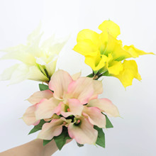 软胶手扎马蹄莲把束迷你小马蹄莲假花装饰花花艺制作婚庆摄影道具