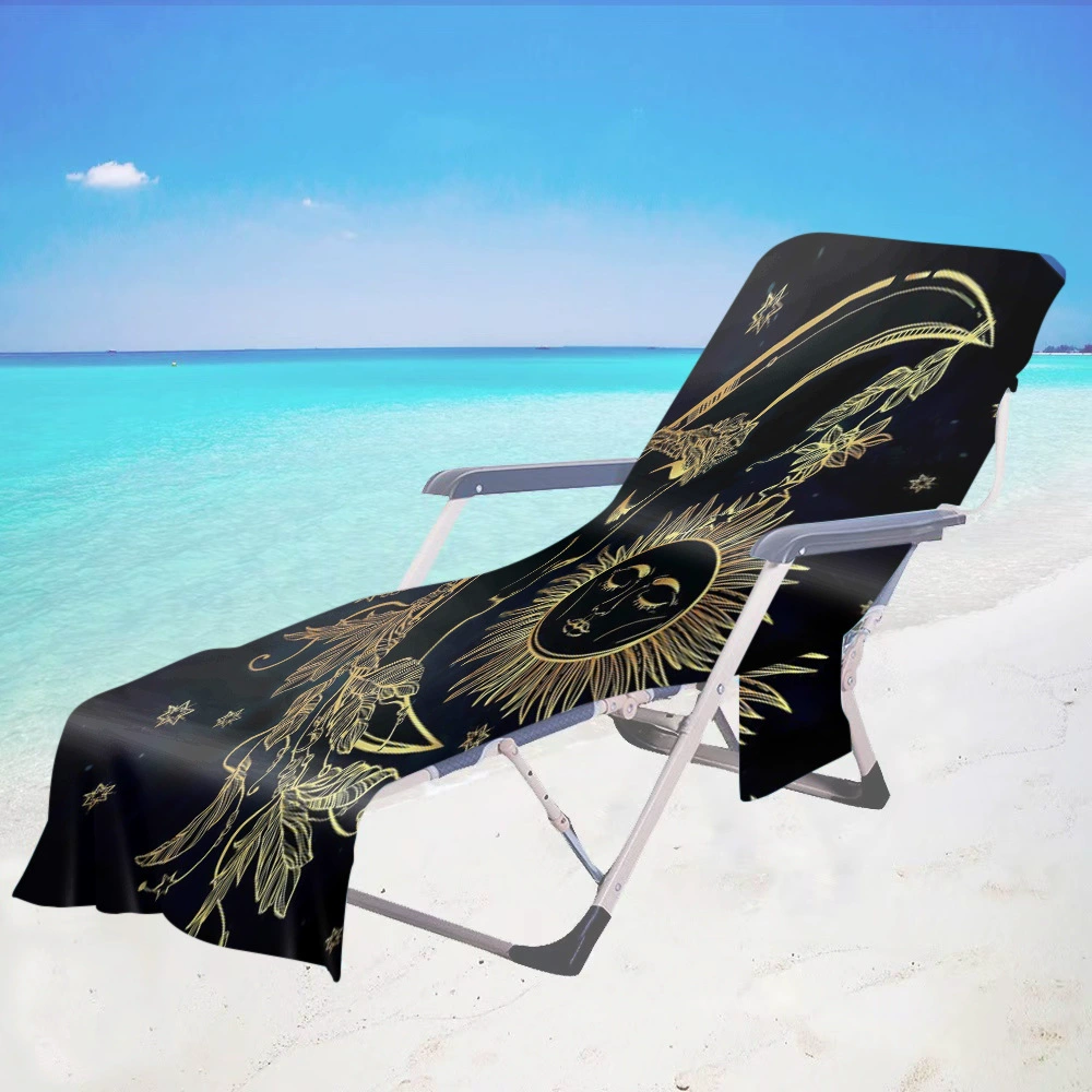 Мандала пляжный стул крышка откидное полотенце пляжное полотенце 3D цифровая печать микрофибры банное полотенце с карманом