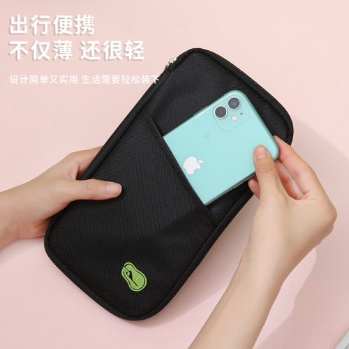 Multifunctional Card Holder Handbag Travel Passport Holder Organizer Bag Unisex Document Storage Bag