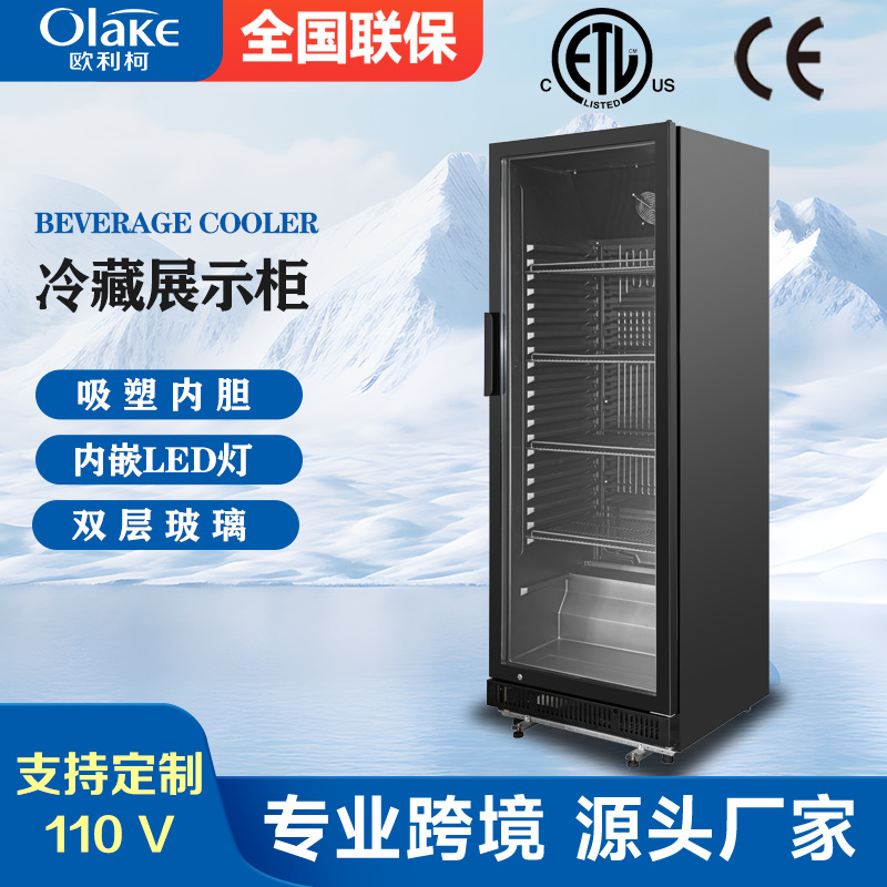 Beverage Cabinet Vertical Refrigeration Double-door Display Cabinet Single-door Refrigerator Supermarket Three-door Fresh-keeping Commercial Restaurant Beer Cabinet