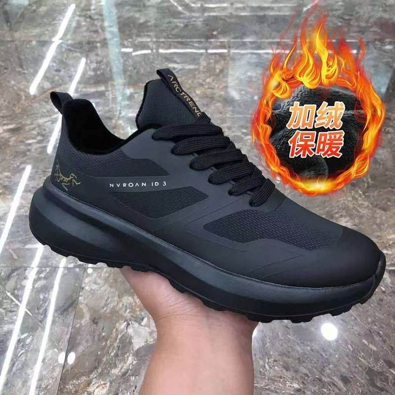 鸟家加绒男鞋2025冬季新款运动棉鞋男士舒适增高运动学生跑步鞋