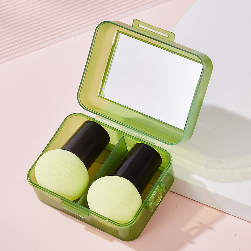Nuevo conjunto de huevos de belleza con espejo 55 cepillo con cabeza de hongo de gota de base cepillo de huevo de belleza polvo de polvo de maquillaje