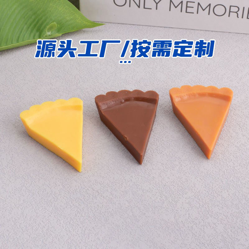 Pvc Simulated Pizza Dough Fun Triangle Cake Food Model DIY Kidsren's Handmade Food Play Material Accessories