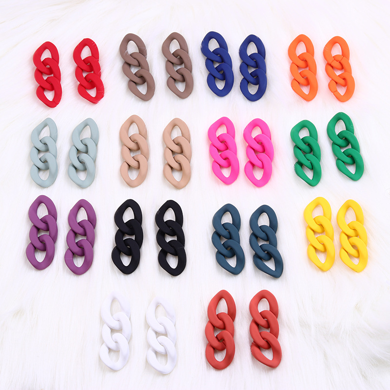 13g Weight Drop Earrings Classification 1 Pair Quantity Daily Occasion Acrylic Material Geometric Pattern Women'S Gender Spray Paint Design Simple Style Style 1 Pair Simple Style Geometric Spray Paint Arylic Drop Earrings 23