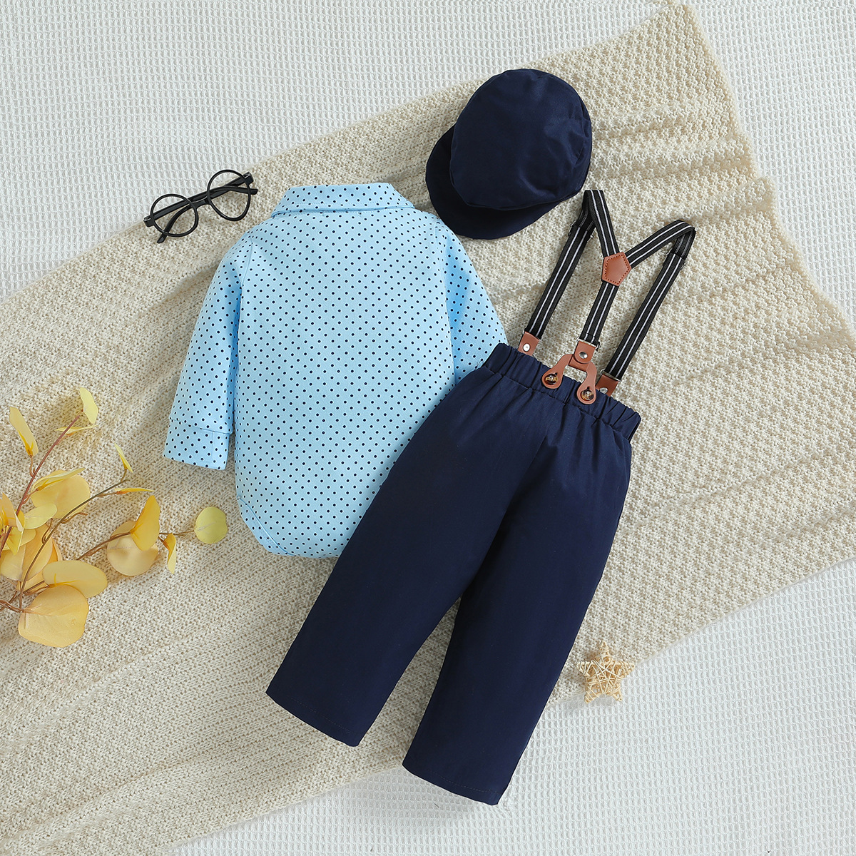 SAMGAMIBABY Set da uomo per bambini primaverili e autunnali, vestito per neonati di un anno, vestiti a maniche lunghe, pantaloni con cinturino, cappello_voghion.com