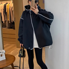 连帽冲锋衣外套女2025秋季新款时尚百搭洋气小个子宽松休闲上衣潮