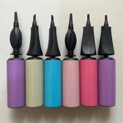 Hand-Powered Dual-Action Air Pump for Inflating Balloons, Color-Mixed, Portable, Slant-Neck Balloon Inflator, Factory Wholesale