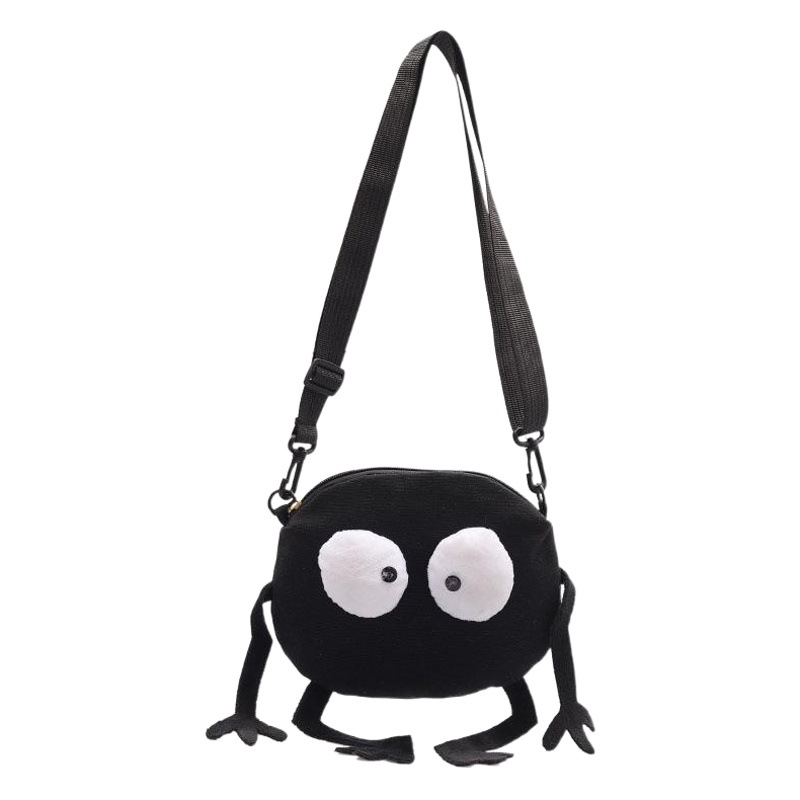 2020 nuevo estilo coreano de moda estudiante estilo occidental chica hombro crossbody pequeño bolso redondo personalizado divertido lienzo pequeño Bolso pequeño para mujer