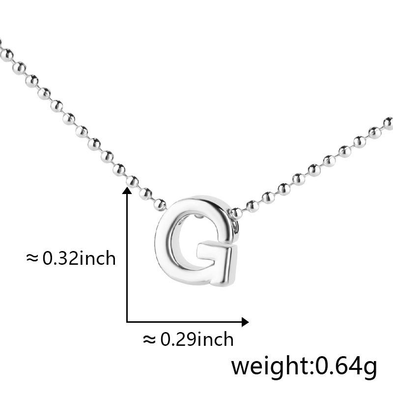 Cuicai ホットセール 18K ゴールデン光沢のある多用途クラシック 26 DIY 英語名小文字ネックレスペンダント付き|undefined