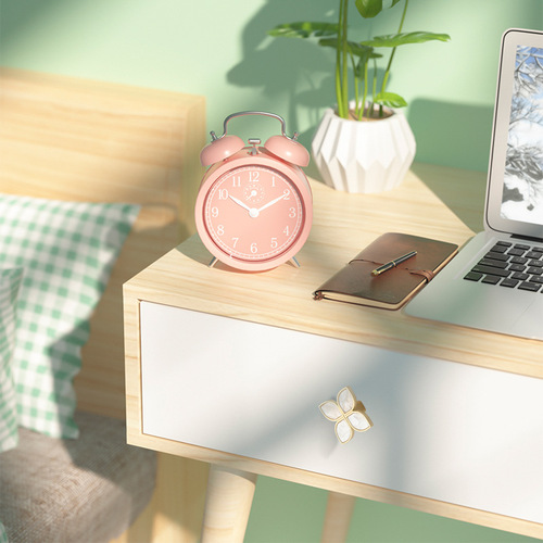 Nordic simple light luxury cabinet wardrobe single hole handle four-leaf clover cartoon blue white petal square handle
