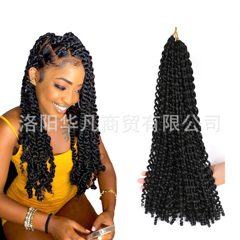 Foreign Trade Passion Twist Wig Chemical Fiber Crochet Hair Water Wave Passion Twist Braids