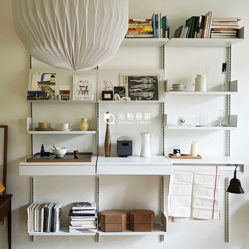 Simple Invisible Wall-Mounted Lifting Storage Rack Movable Display Rack Storage Rack Rail Bookshelf Suspended Desk Simple Invisible Wall-Mounted Lifting Storage Rack Movable Display Rack Storage Rack Rail Bookshelf Suspended Desk